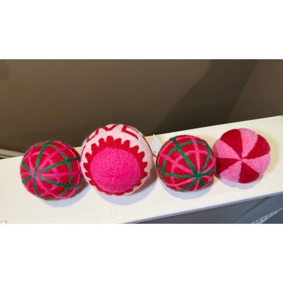 Shiraleah "Love" Assorted Set Of 4 
Felt Christmas Ornaments - Picture 7 of 8